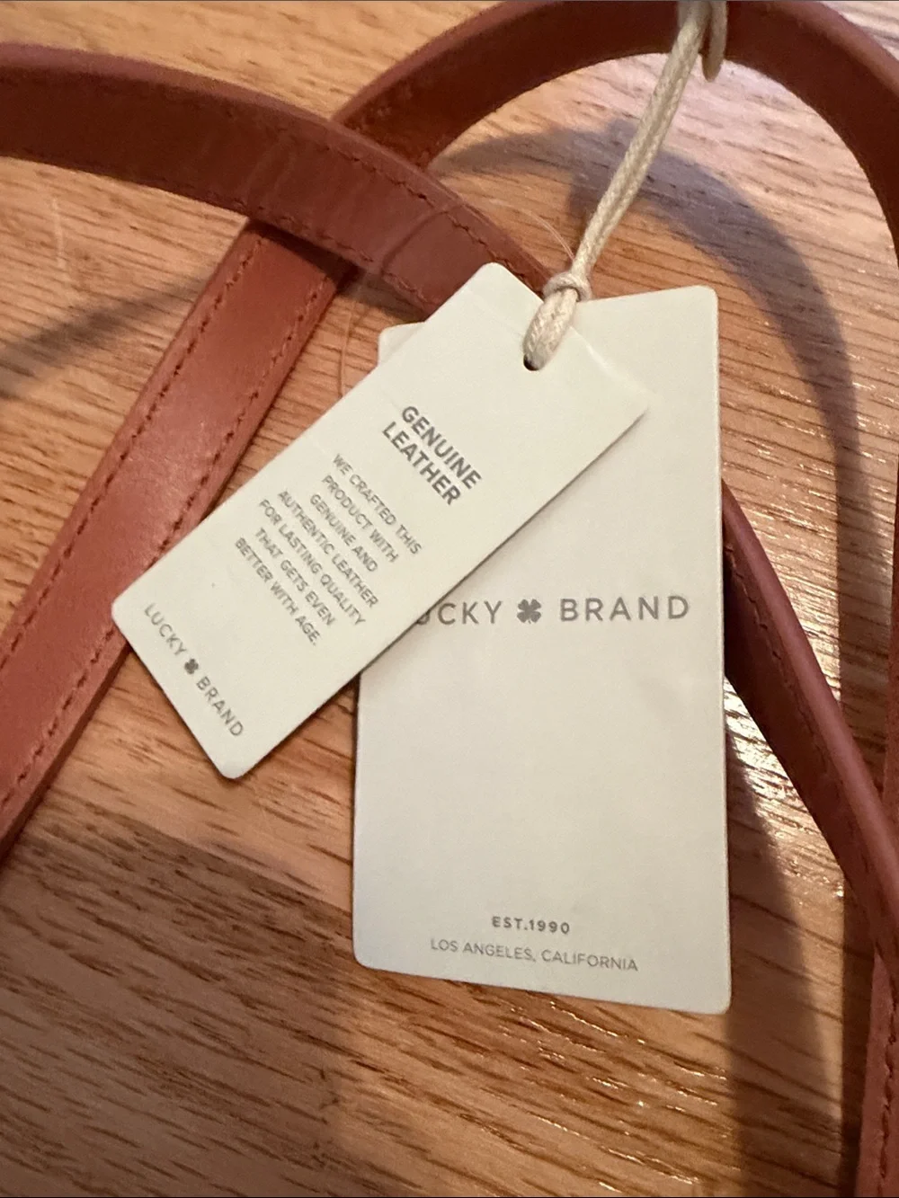 NWT Lucky Brand Bola Leather & Knit Tote Bag - Baked Clay